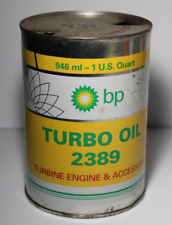 Empty BP OIL CAN Quart Oil Can GERMAN OIL CAN GERMANY OIL CAN BP TURBO OIL 2389 picture