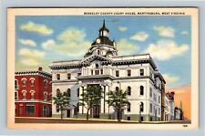 Martinsburg WV-West Virginia, Historic Berkley County Courthouse, Linen Postcard picture