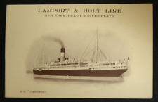 SS Vestris Lamport & Holt Line Postcard Steamship Bilhete Postal Card Boat Ship picture