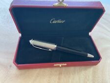 Cartier R de Cartier Ballpoint Pen Black w/Palladium Finish picture