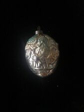 Antique Vintage Germán/Polish Santa With Tree & Pine Cones Glass Ornament picture