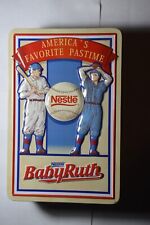 Nestle Baby Ruth Americas Favorite Pastime Vintage Baseball Tin Canister picture