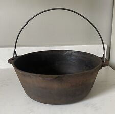 Large 12” Antique Cast Iron Dutch Oven Cauldron Pot Roaster With Handle Vintage picture