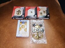 Vintage US Navy USN Uniform Insignia Badge Buttons Wolf Brown & Vanguard Lot picture
