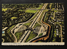 Postcard Aerial Illinois Tollway Oasis Interstate Howard Johnson Restaurant Shop picture