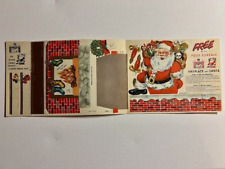 VTG POST CEREAL LITHO PUNCH OUT CHRISTMAS DECOR SANTA FIREPLACE DIE CUT UNUSED picture
