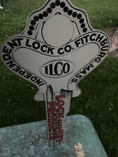 ILCO  Vintage Hardware Store Lock And Key Products Metal Sign Two Sided picture