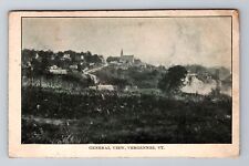 Vergennes VT-Vermont, General View, Antique, Vintage c1909 Souvenir Postcard picture