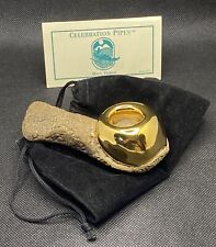 Vintage 2005 Celebration Pipe Hawaiian Lavastone Hand Pipe 22k  Gold Never Used picture