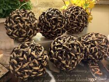 (6) Decorative Woven Balls/Orbs~Beautiful Color~	Quality~3.5”W~FREE SHIPPING~ picture