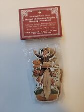 Vintage 1992 B Shackman 6 Diecut Musical Children on Bicycles Hanging Decoration picture