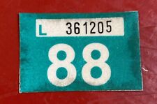 Original 1988 Washington Motor Vehicle License Plate Tag. Same For Car And Truck picture