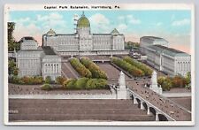 Capital Park Extension Harrisburg PA Pennsylvania Vintage White Border Postcard picture