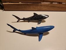 Two 2 RARE Beautifully Detailed Realistic Blue Shark + Tiger Shark Boley TM04 picture