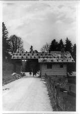 Three people walkin,road,guardhouse,streets,Berchtesgaden,Germany,c1936 picture