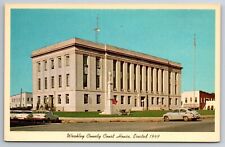 Vintage Postcard TN Weakley County Court House Flag 50s Cars Street View -2676 picture