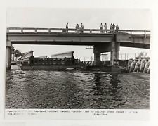 1970s Pompano Beach FL Hillsborough Inlet Capsized Tugboat Vintage Press Photo picture