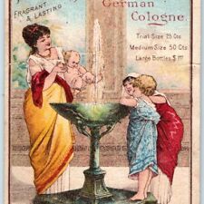 1883 Bloomfield, Conn. Baby Fountain Trade Card Hoyt's German Cologne Rowley C11 picture