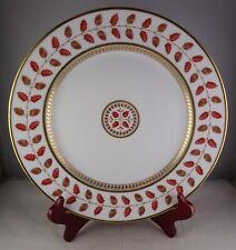 Bernardaud Constance Red Dinner Plate NWT Red Leaves Acorns Gold Trim picture