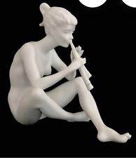 Kaiser Bisque White Porcelain Nude “Flute Player” Statue Figurine picture