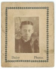 CIRCA 1880'S HAUNTING ANTIQUE SQUARE CDV  OF YOUNG GIRL WITH BIG EYES IN CHICAGO picture