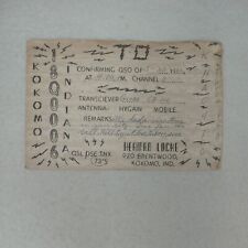 Vintage 1962 QSL Call Card 18Q0006 Kokomo IN Ham Radio Postcard, comfirmation 2 picture