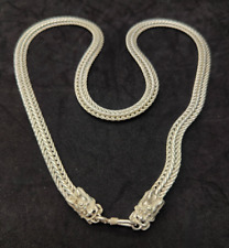 Rare Tibetan Tibetan silver dragon chain necklace picture