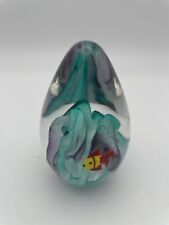 Art Glass Egg Paperweight GRS Glass Signed GRS 93 Inch Excellent Condition picture
