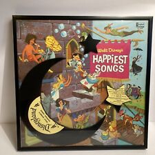 Walt Disney’s Happiest Songs Album Cover & Record Framed Wall Decor/Art 13”x 13” picture