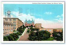 c1940's Southwest State Teacher's College Building Campus San Marcos TX Postcard picture