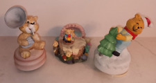 Vintage Bear Music Boxes Collection of Three All Three Turn As The Music Plays picture