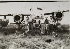 Vintage Shirtless U.S. Army Soldier's By Plane PHOTO ~ Military  picture