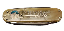 Chesapeake and Ohio railway pocket knife Mother of Pearl Handle Vintage picture