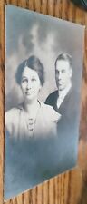 Antique Real Photo Postcard Young Couple w 1917 written on back picture