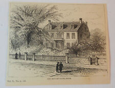 1880 magazine engraving ~ JOHN HANCOCK'S HOUSE, BOSTON picture