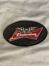 Budweiser Patch Black Oval New Iron On 4.5”  picture