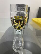 German Glass Boot  Heidelberg Coat of Arms  Bockling 8” picture