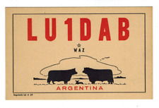 Ham Radio Vintage QSL Card     LU1DAB 1970 Magdala, ARGENTINA picture