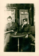 Sept 1945 76th FA BN Radio Sect gery & Leaven at cafe on leave in Paris Photo picture