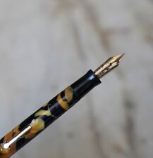 GORGEOUS SCARCE WAHL EVERSHARP BLACK & PEARL MARBLED LEVER FILLER FOUNTAIN PEN picture