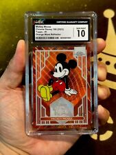 2023 Topps Chrome Disney 100 Orange Wave Refractor #1 Mickey Mouse 07/25 CGC 10 picture