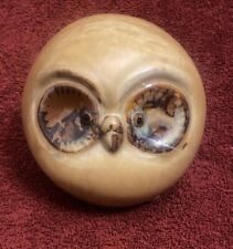 VIntage Ceramic glazed OWL picture