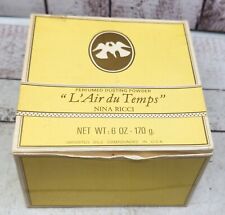 Vintage L'air du Temps Nina Ricci Perfumed Dusting Powder 6 Oz 170 Grams Talc picture
