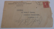 1917 SAL SEABOARD AIR LINE USED COMPANY ENVELOPE RPO TRAIN #3 picture