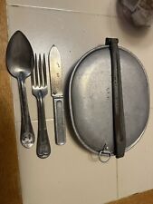 ANTIQUE WWI M1910 MESS KIT MARKED US 1917 G.F.W. MESS CAN, FORK, SPOON, &  KNIFE picture