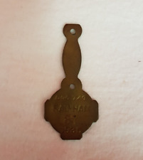 Antique 1935 Brass Dog (Tax) Tag Rainham Township. Town of Fisherville. UNUSED. picture