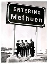 LG70 1962 Orig Photo CITY OFFICIALS ZONING CHANGE @ METHUEN MASSACHUSETTS SIGN picture