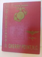 Vintage Cherry Point US Marine Corps Air Station 1953 Book With Vintage Patches  picture