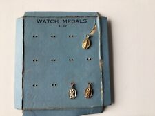 Vintage Hayward Catholic Sterling Guardian Angel Watch Medal Original Card picture
