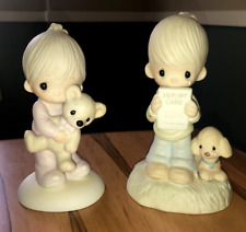 Lot of 2 Precious Moments Figurines - Jesus Loves Me & God Understands picture